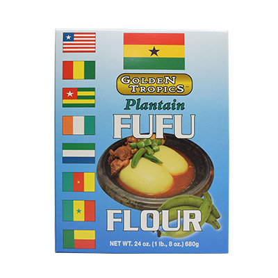 harina fufu de plátano - golden tropics - 681g alimentation