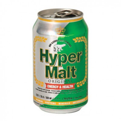 hyper malta lata pack 330ml drink