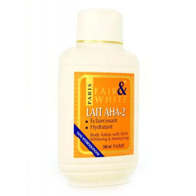 leche aclarante e hidratante aha-2 - fair & white - 500ml cosmetic
