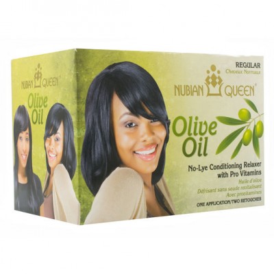 nubian queen olive oil no lye regular relaxer cosmetic