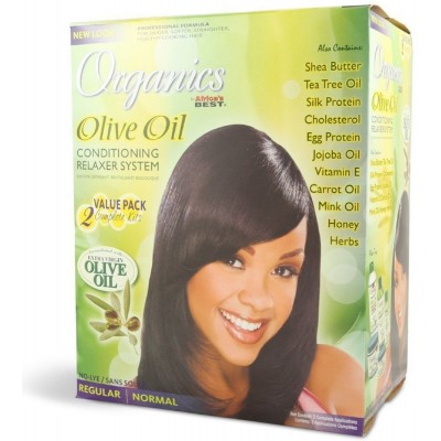 africa's best olive oil twin pack relaxer kit regular cosmetic